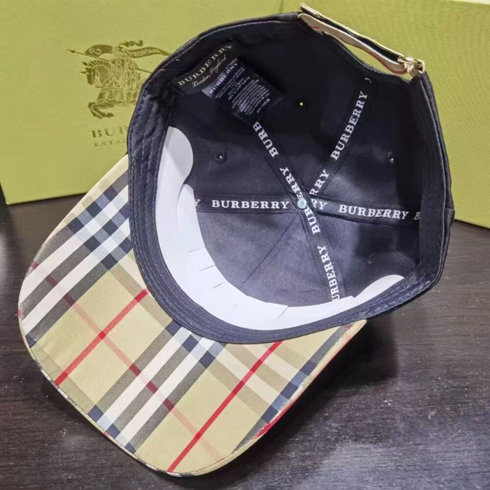 Burberry TB Monogram Vintage Check Baseball Cap - Picture 2 of 4
